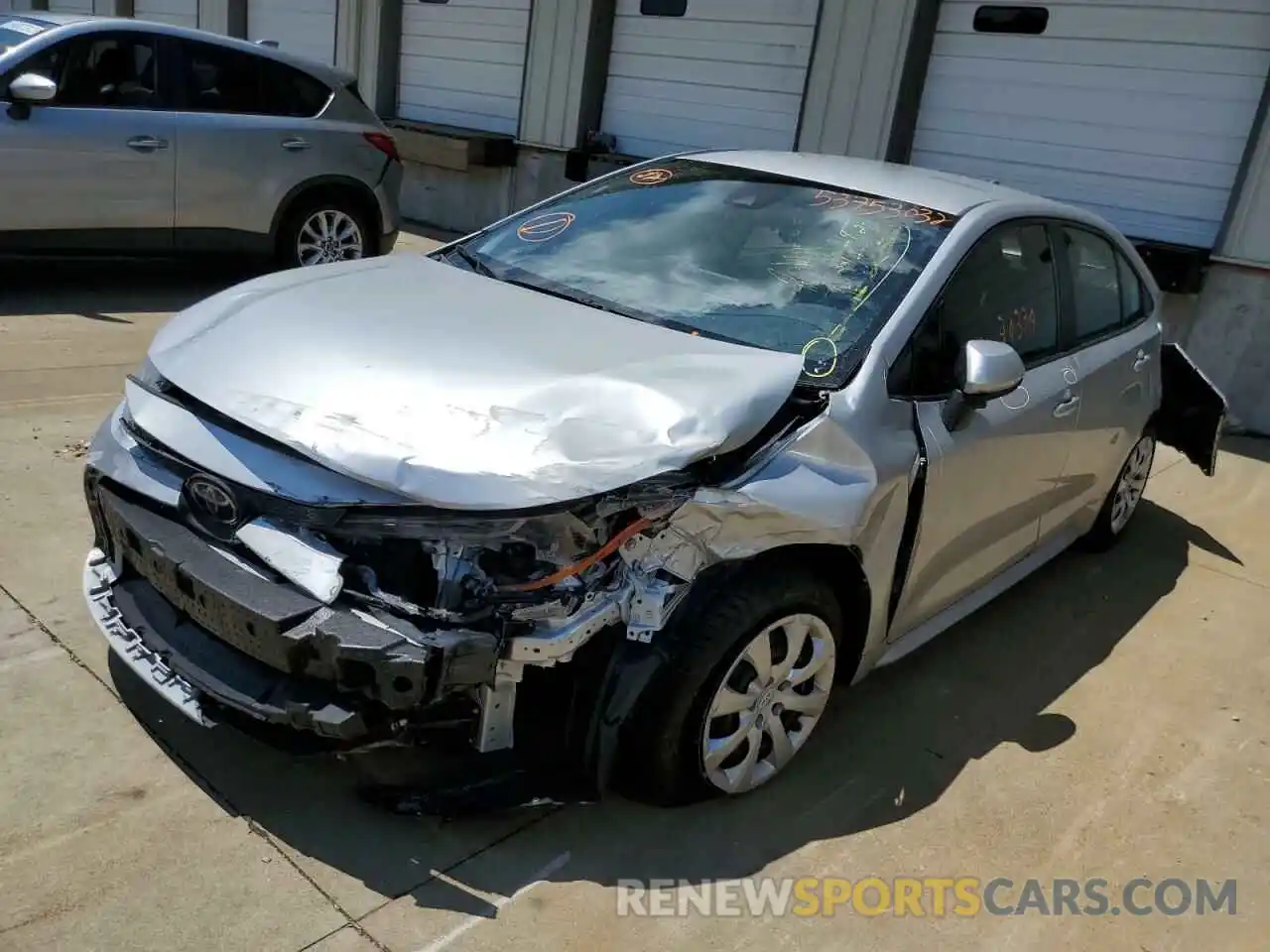 2 Photograph of a damaged car JTDEPRAE4LJ024896 TOYOTA COROLLA 2020