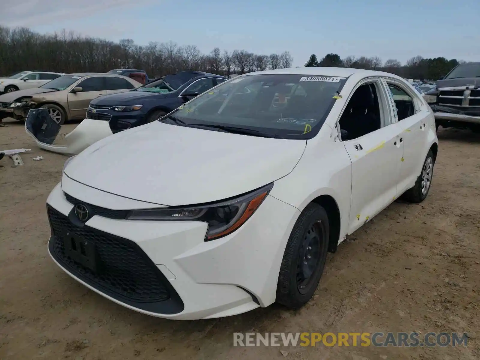 2 Photograph of a damaged car JTDEPRAE4LJ028916 TOYOTA COROLLA 2020