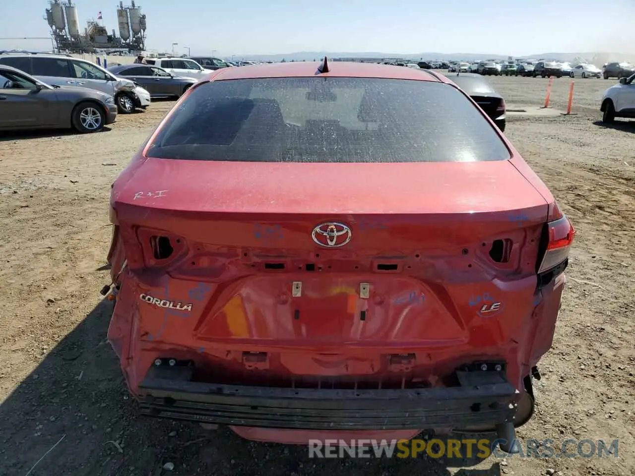 6 Photograph of a damaged car JTDEPRAE4LJ029256 TOYOTA COROLLA 2020