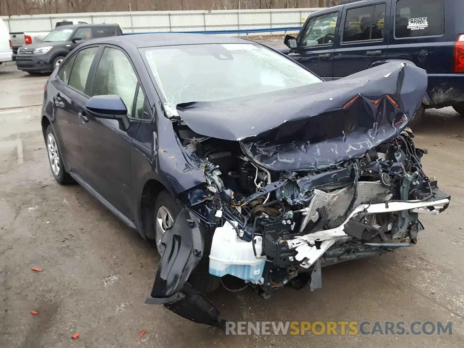 1 Photograph of a damaged car JTDEPRAE4LJ029693 TOYOTA COROLLA 2020