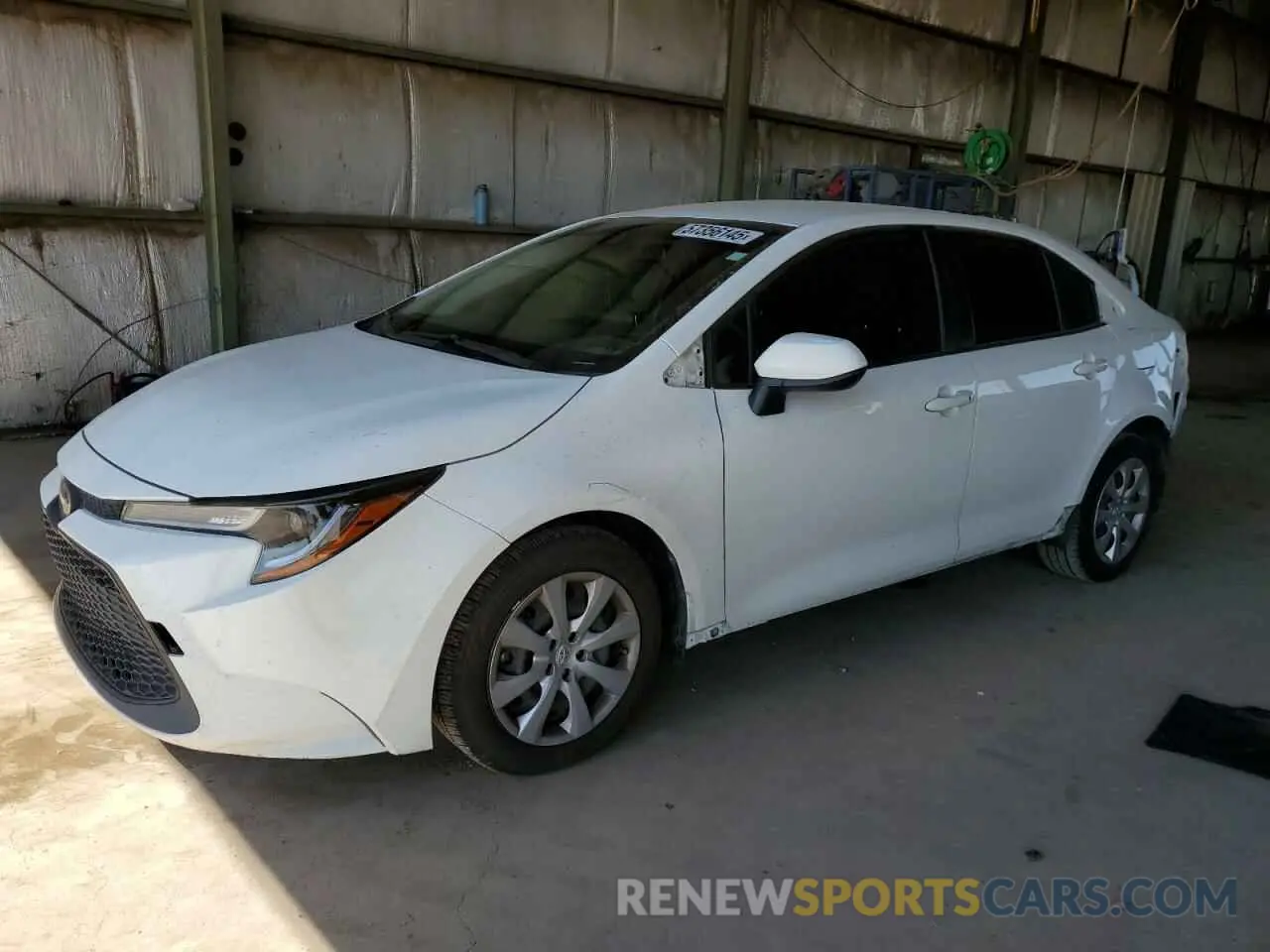 1 Photograph of a damaged car JTDEPRAE4LJ031654 TOYOTA COROLLA 2020