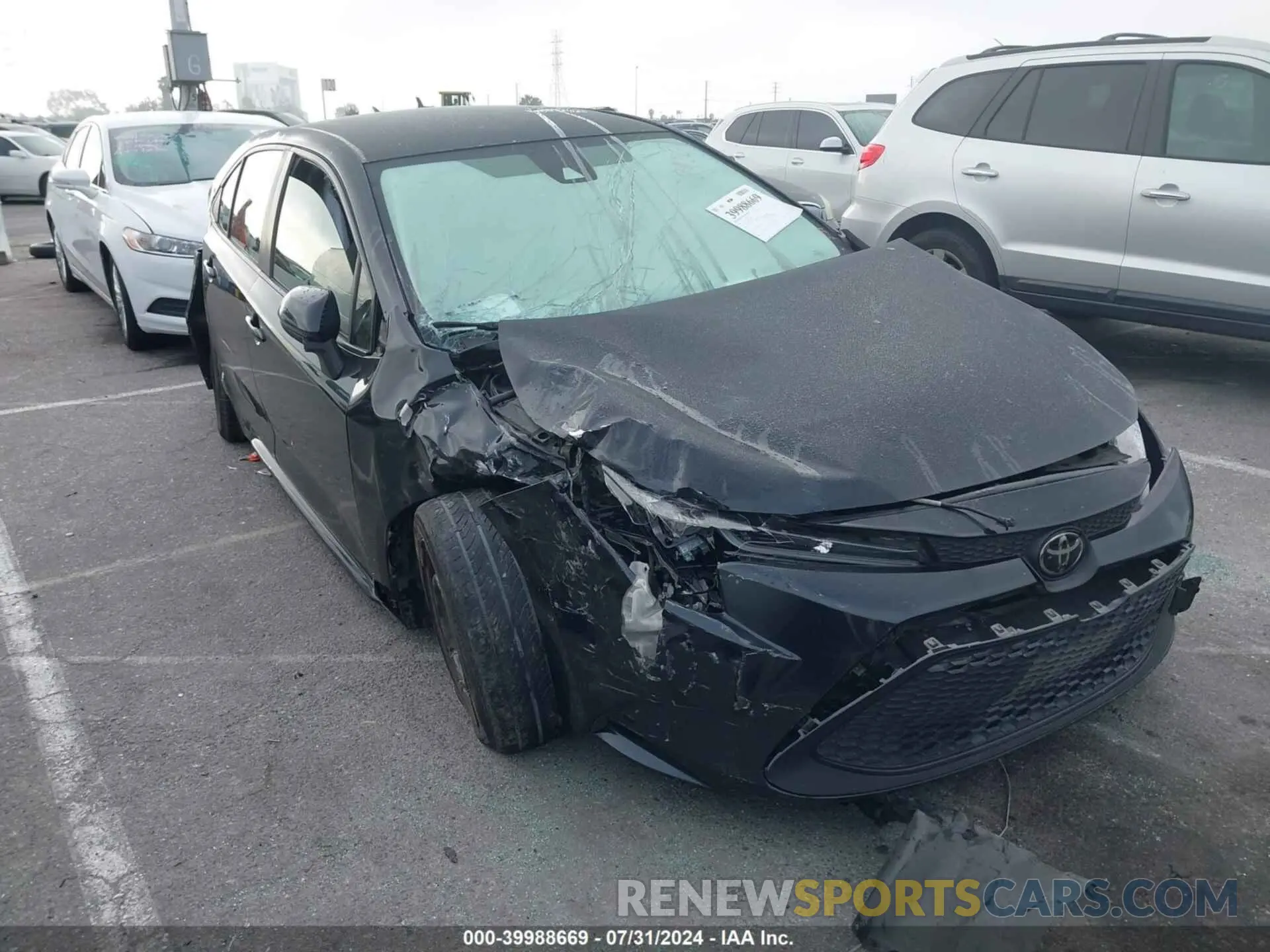 1 Photograph of a damaged car JTDEPRAE4LJ032920 TOYOTA COROLLA 2020