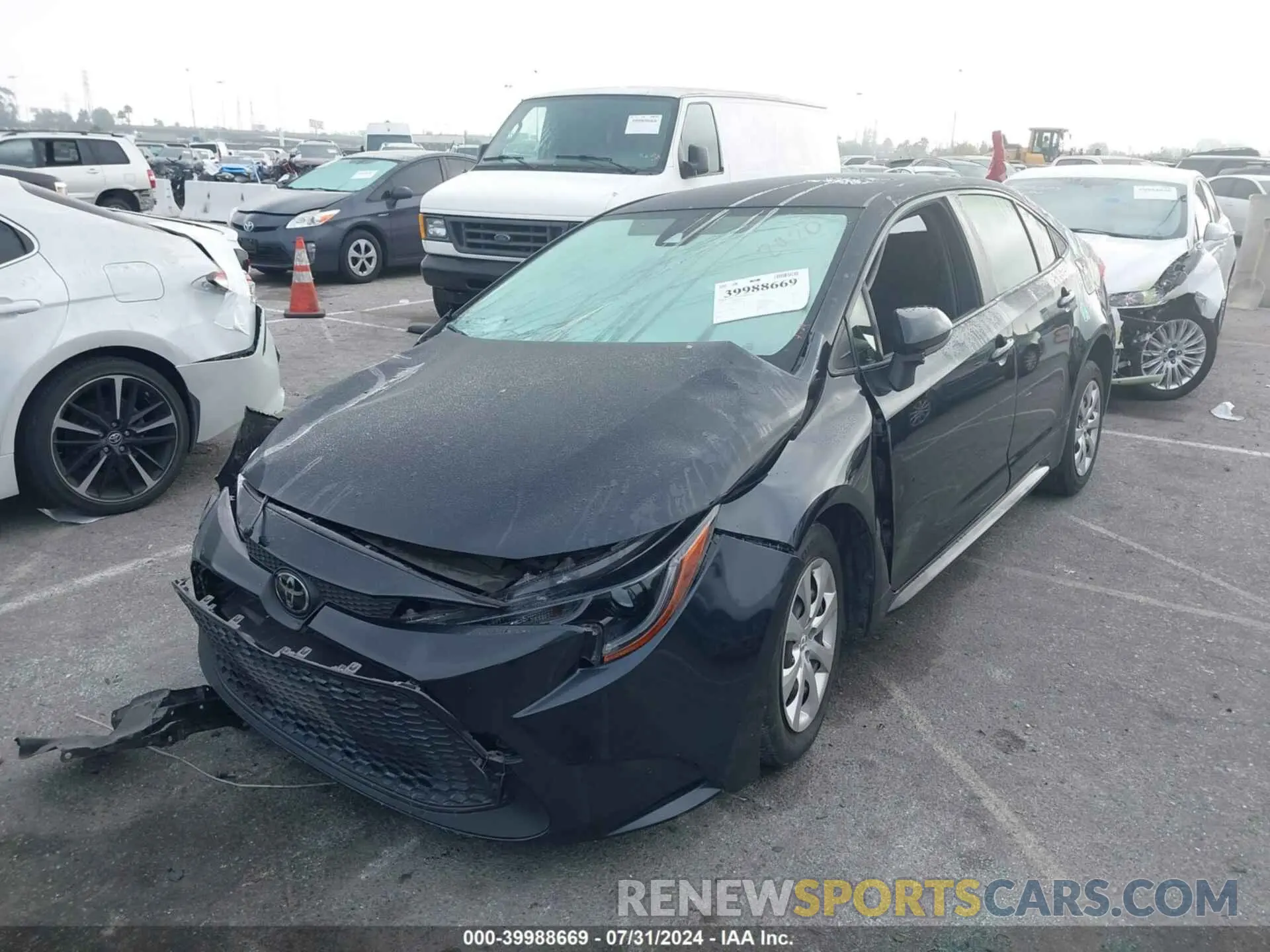 2 Photograph of a damaged car JTDEPRAE4LJ032920 TOYOTA COROLLA 2020
