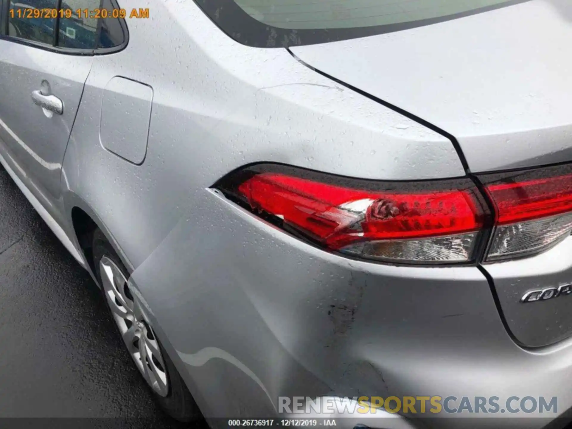 4 Photograph of a damaged car JTDEPRAE4LJ034750 TOYOTA COROLLA 2020