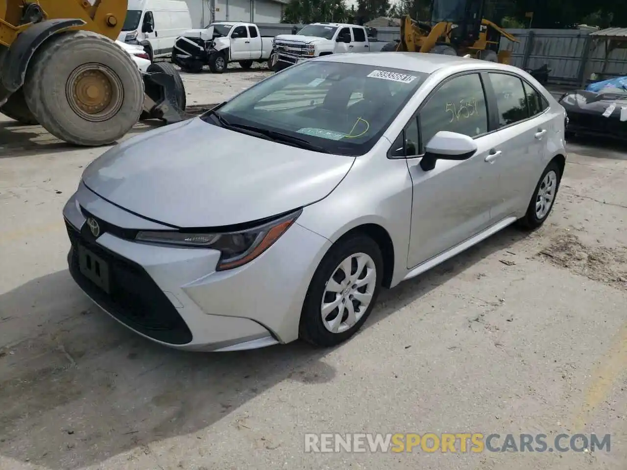 2 Photograph of a damaged car JTDEPRAE4LJ037017 TOYOTA COROLLA 2020