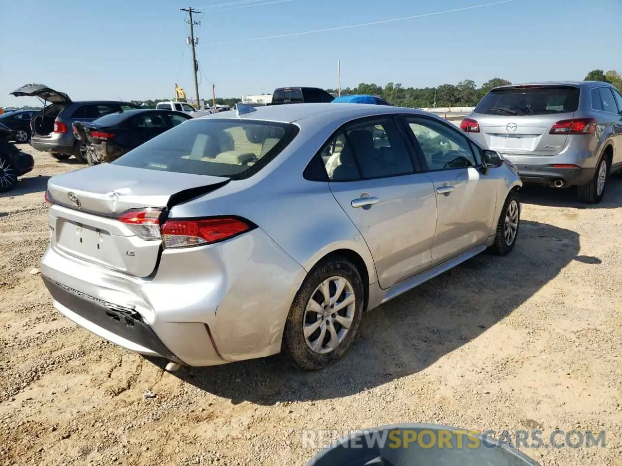 3 Photograph of a damaged car JTDEPRAE4LJ037051 TOYOTA COROLLA 2020