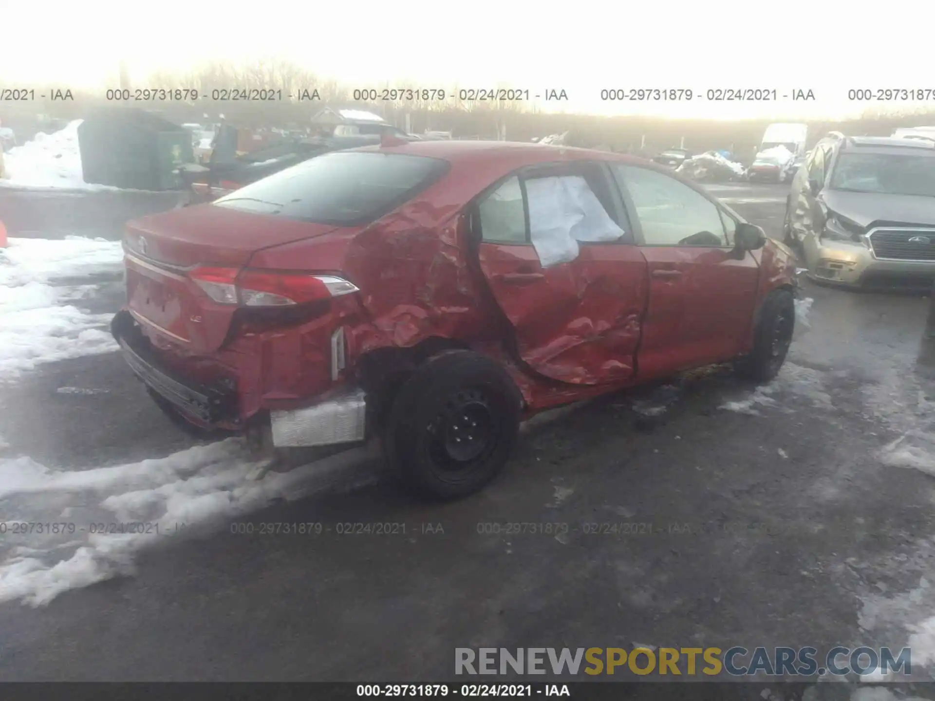 4 Photograph of a damaged car JTDEPRAE4LJ038734 TOYOTA COROLLA 2020