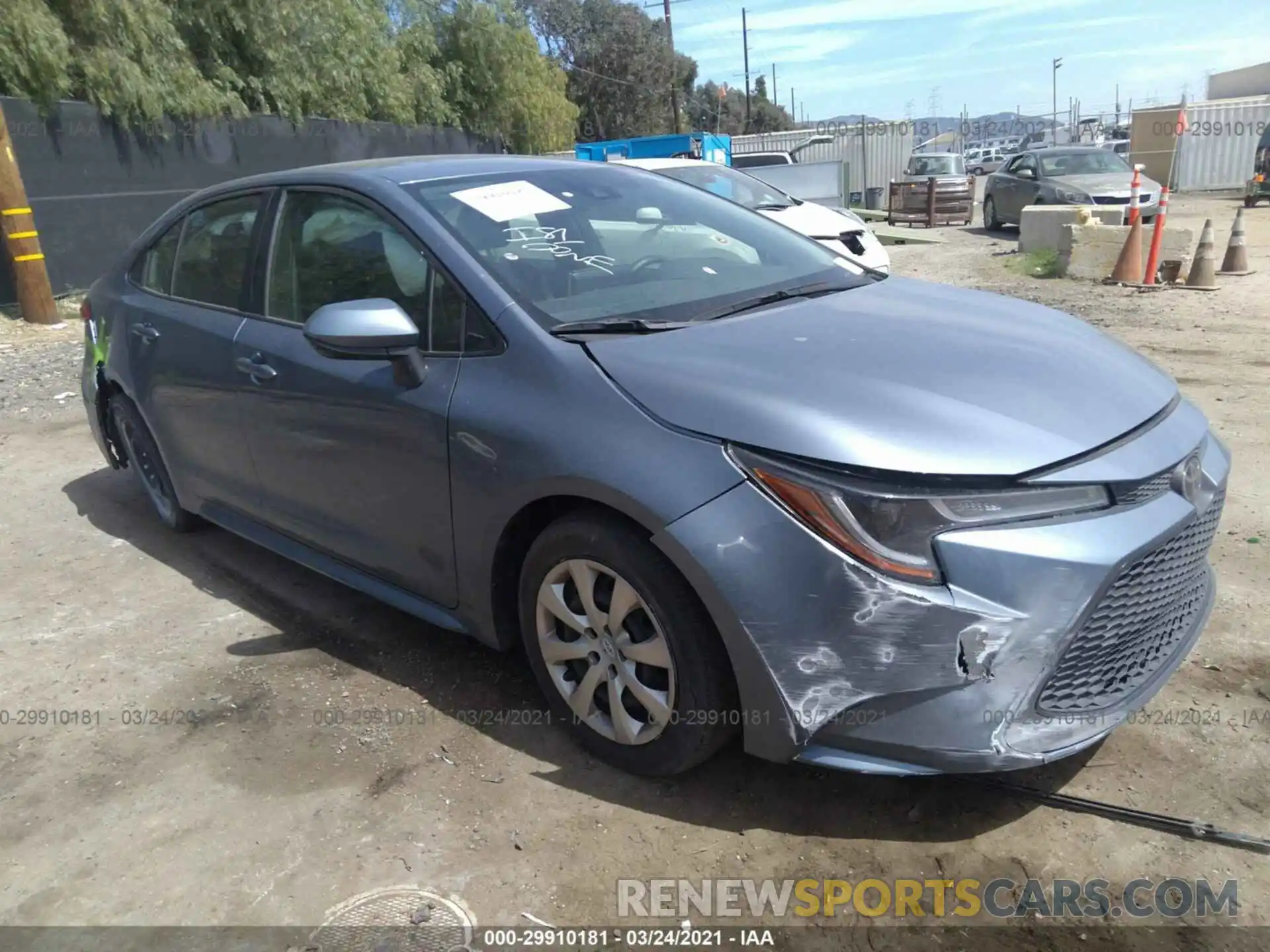 1 Photograph of a damaged car JTDEPRAE4LJ042945 TOYOTA COROLLA 2020