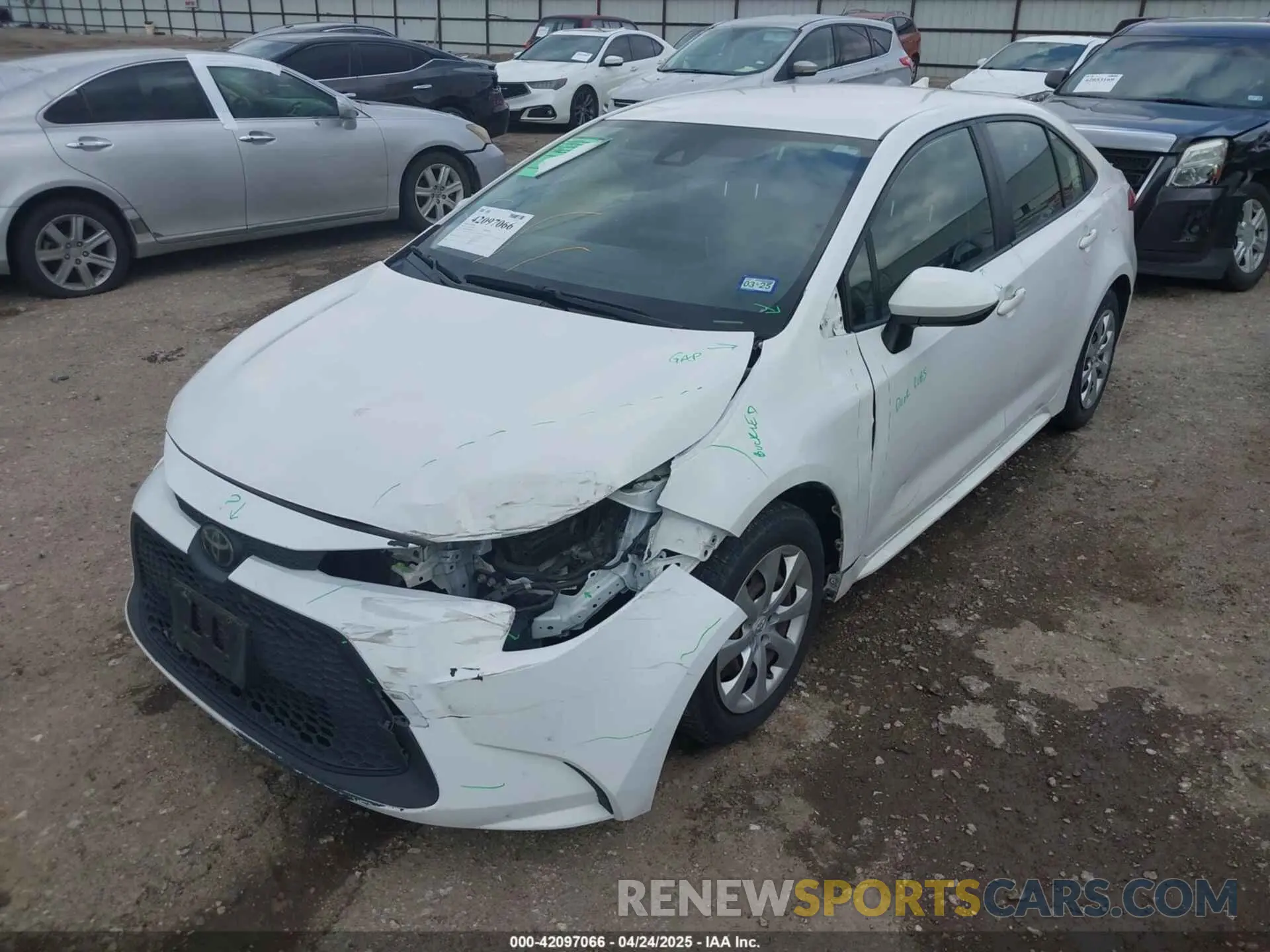 2 Photograph of a damaged car JTDEPRAE4LJ043254 TOYOTA COROLLA 2020