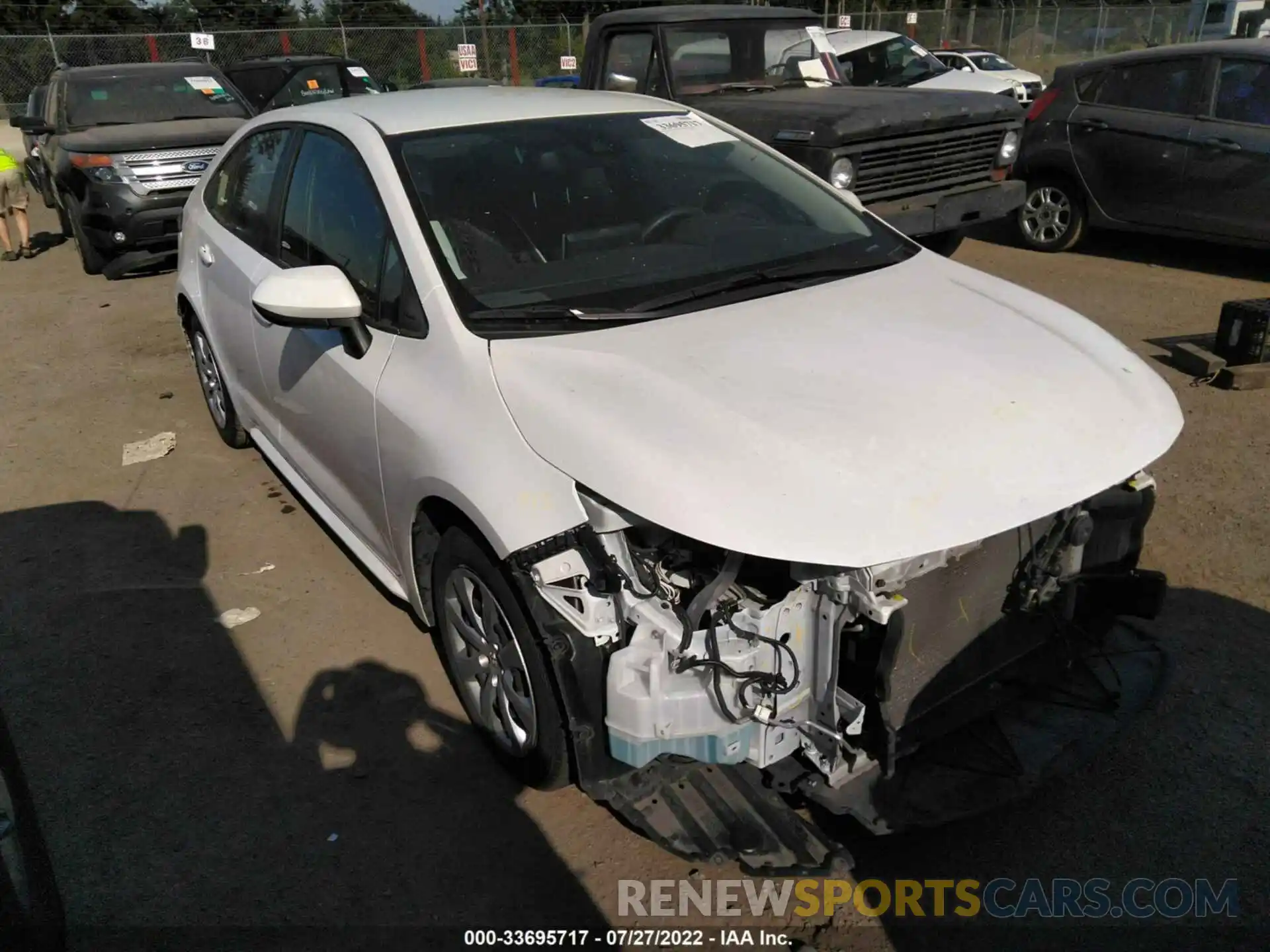 1 Photograph of a damaged car JTDEPRAE4LJ047420 TOYOTA COROLLA 2020