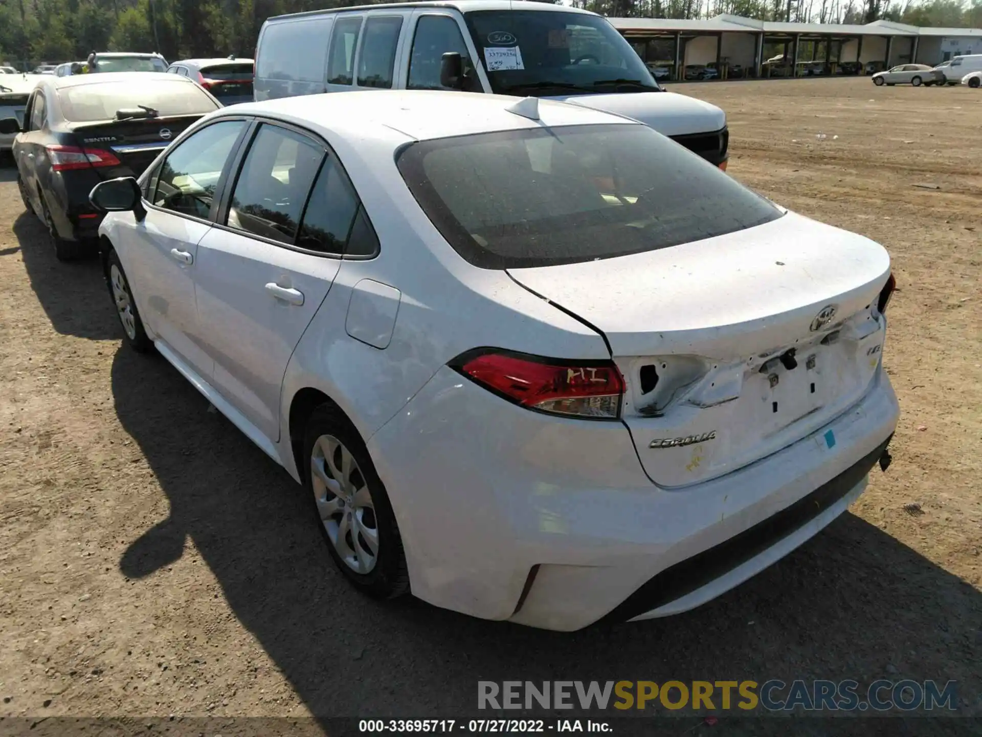 3 Photograph of a damaged car JTDEPRAE4LJ047420 TOYOTA COROLLA 2020