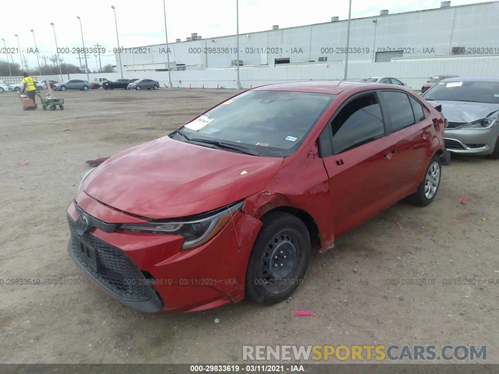 2 Photograph of a damaged car JTDEPRAE4LJ053394 TOYOTA COROLLA 2020