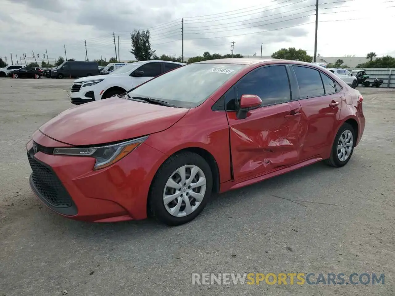 1 Photograph of a damaged car JTDEPRAE4LJ056070 TOYOTA COROLLA 2020