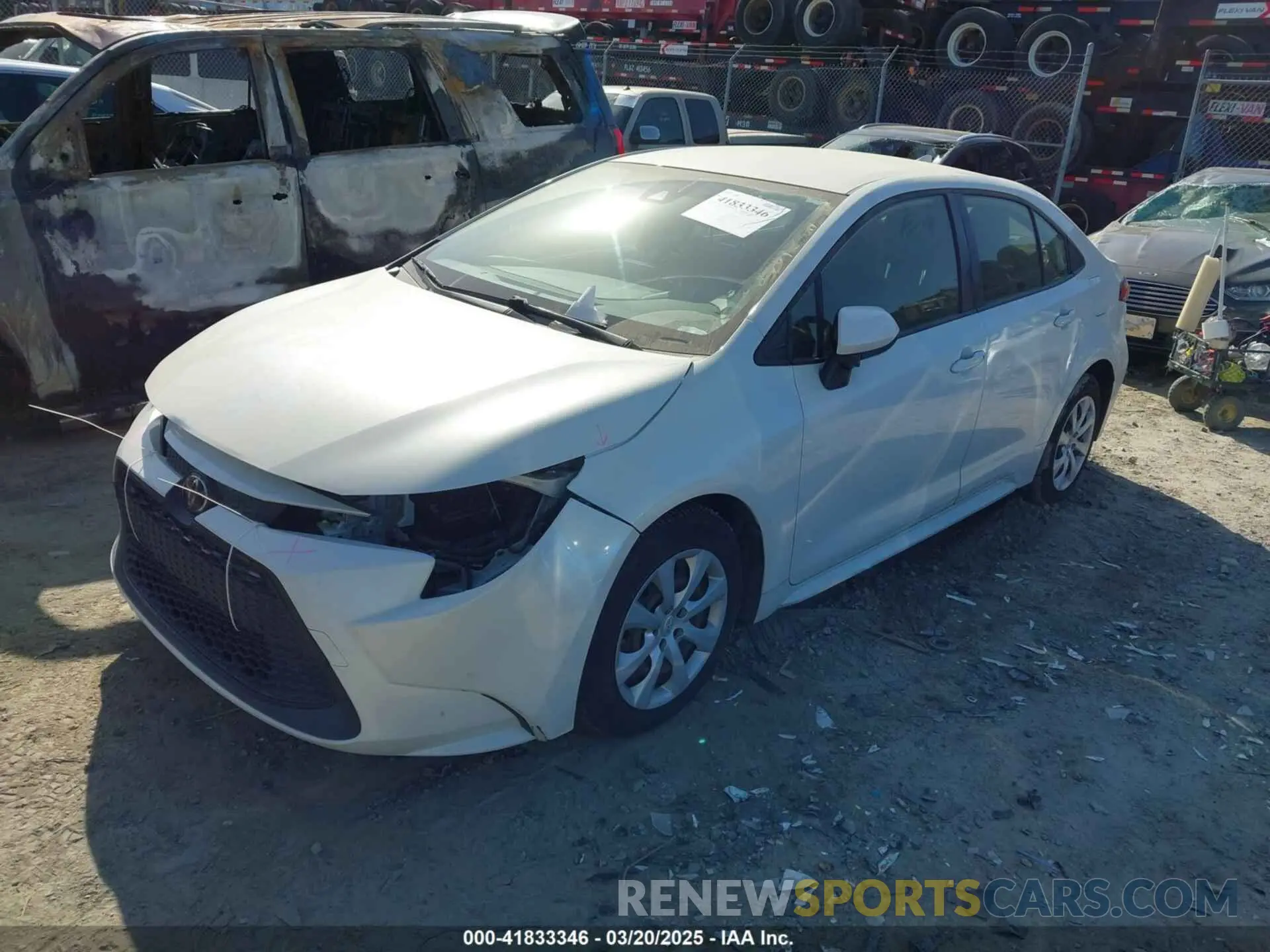 2 Photograph of a damaged car JTDEPRAE4LJ057655 TOYOTA COROLLA 2020