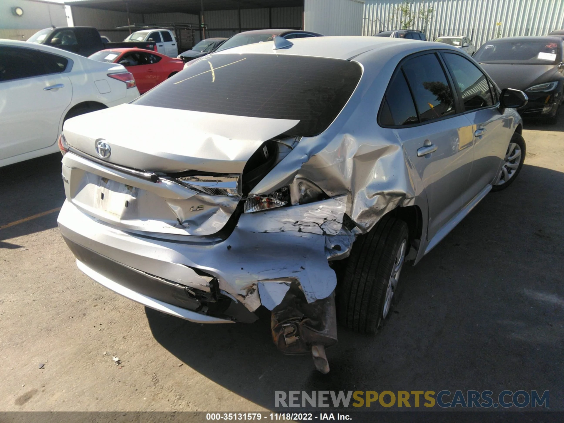 6 Photograph of a damaged car JTDEPRAE4LJ060507 TOYOTA COROLLA 2020