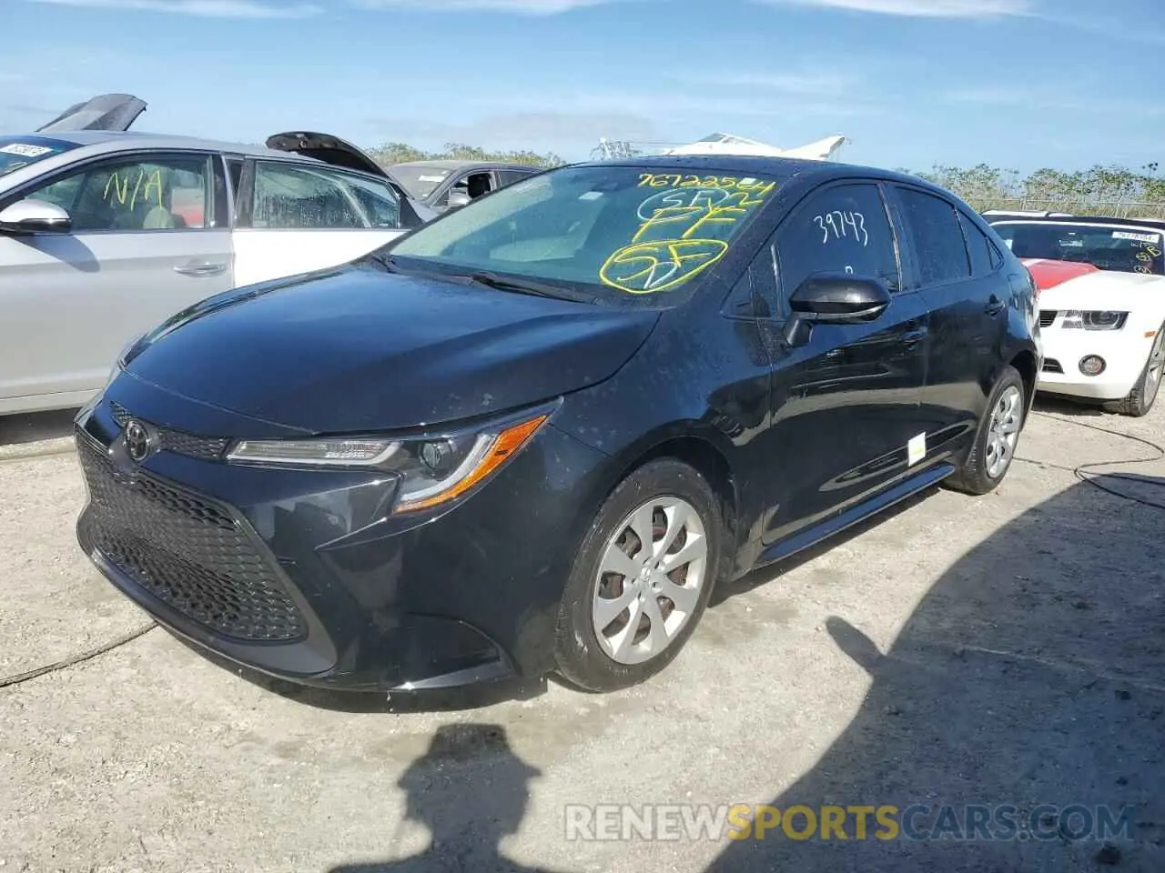 1 Photograph of a damaged car JTDEPRAE4LJ065108 TOYOTA COROLLA 2020
