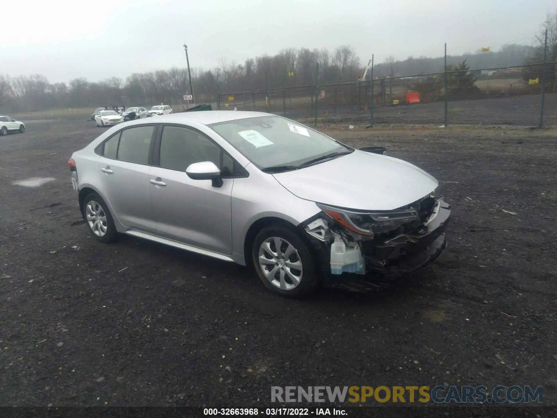 1 Photograph of a damaged car JTDEPRAE4LJ068753 TOYOTA COROLLA 2020