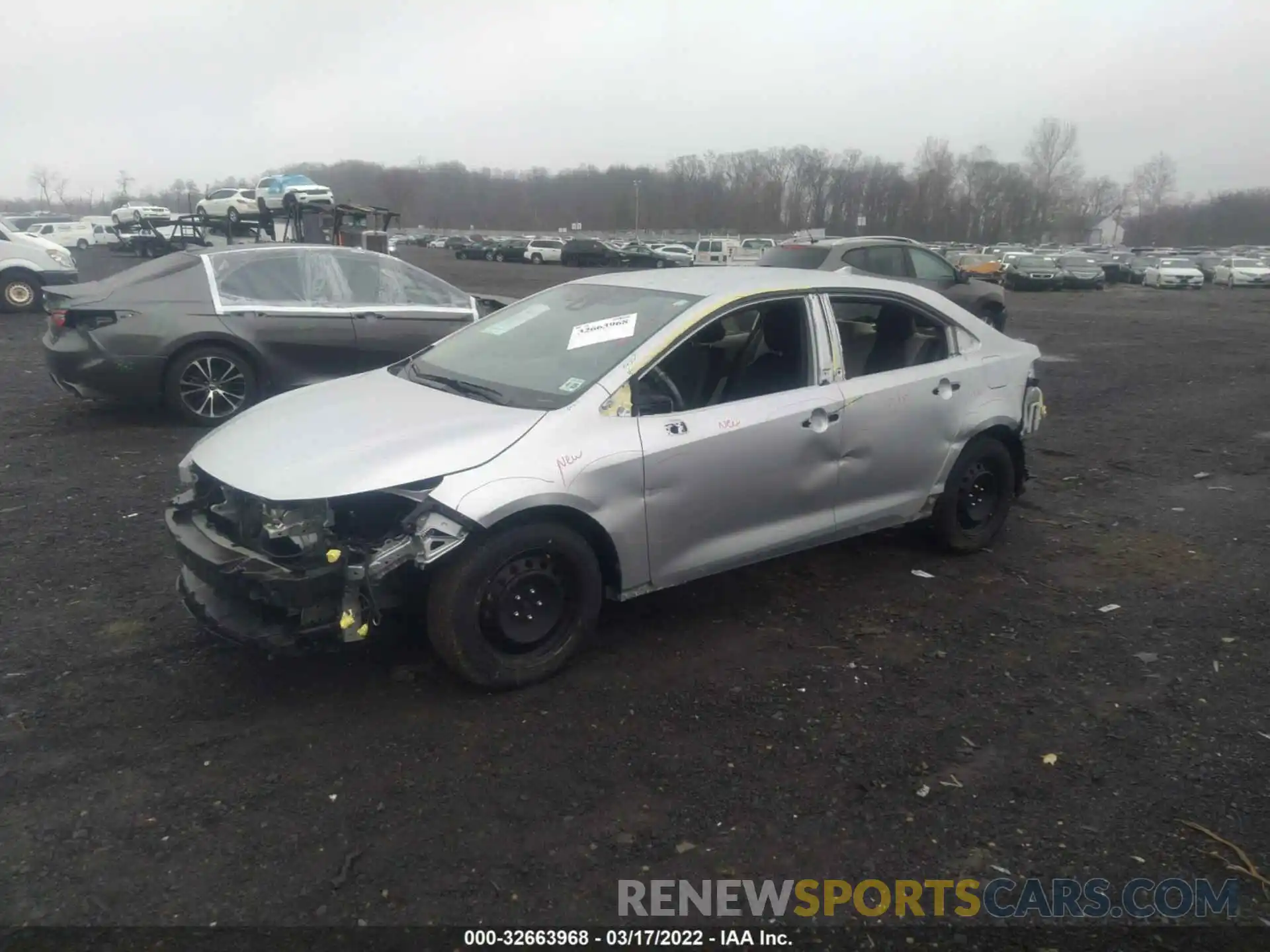 2 Photograph of a damaged car JTDEPRAE4LJ068753 TOYOTA COROLLA 2020