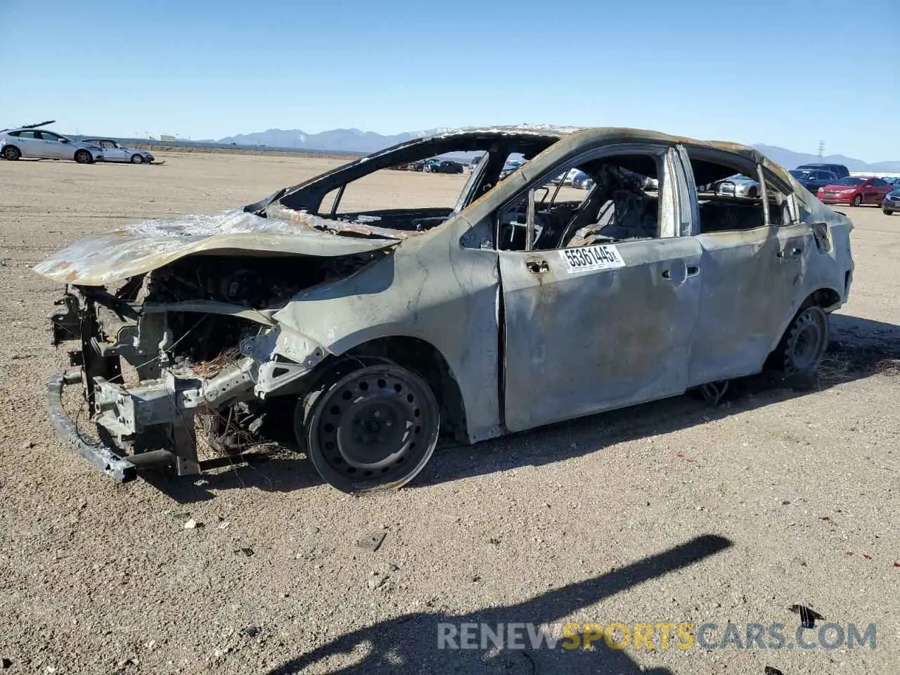 1 Photograph of a damaged car JTDEPRAE4LJ068784 TOYOTA COROLLA 2020