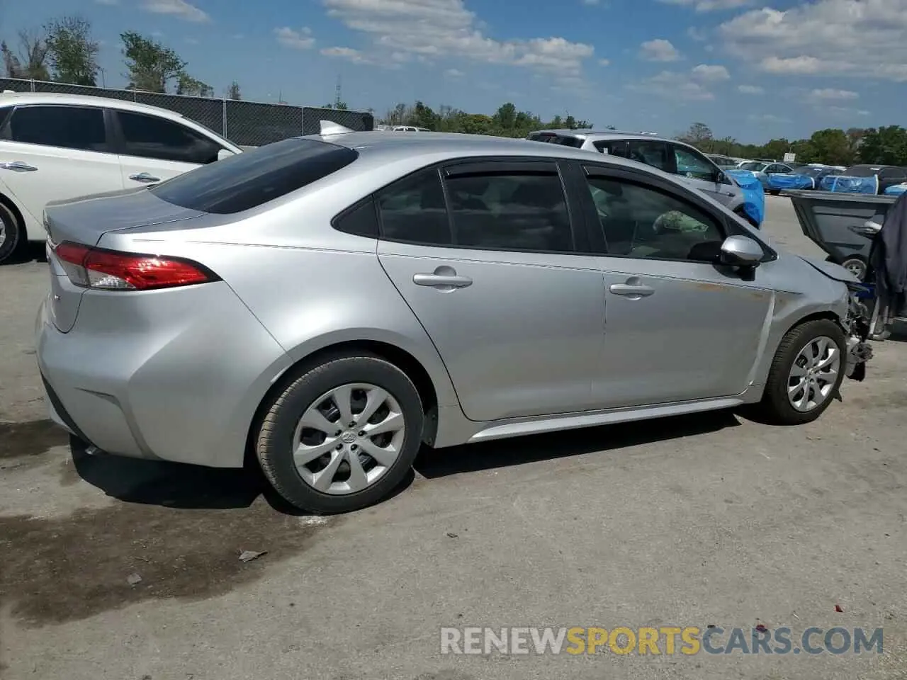3 Photograph of a damaged car JTDEPRAE4LJ069370 TOYOTA COROLLA 2020