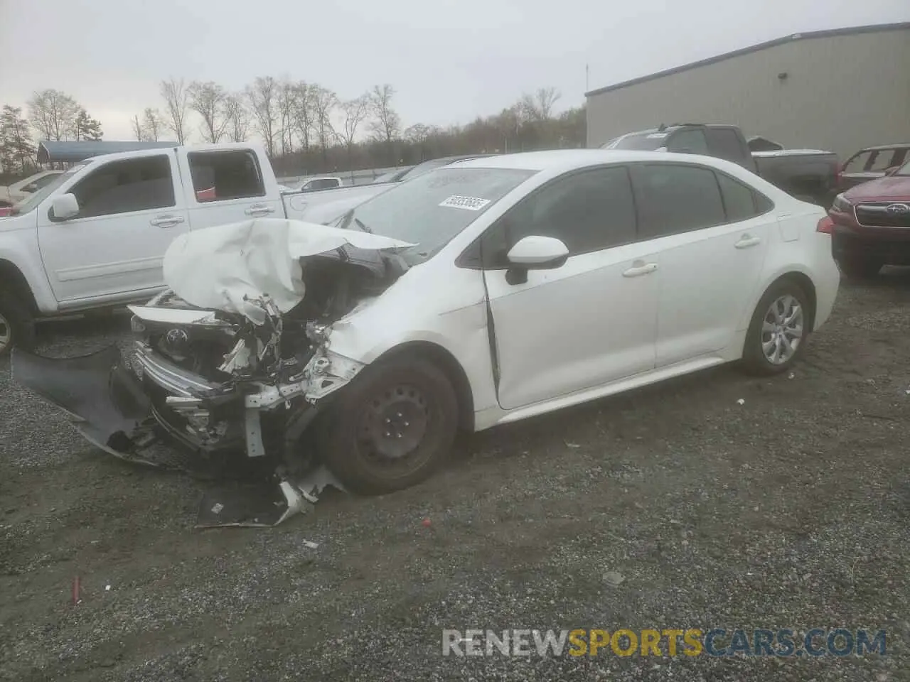 1 Photograph of a damaged car JTDEPRAE4LJ074472 TOYOTA COROLLA 2020