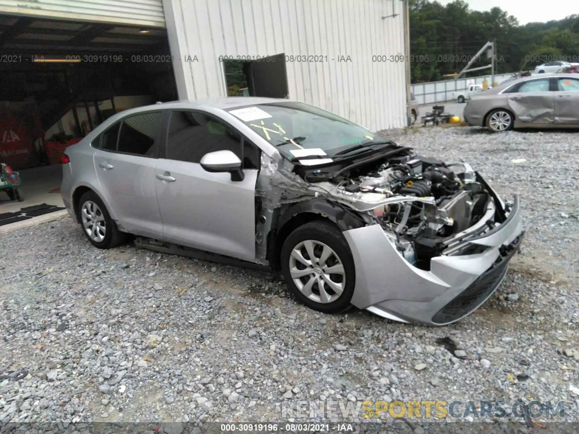 1 Photograph of a damaged car JTDEPRAE4LJ075234 TOYOTA COROLLA 2020