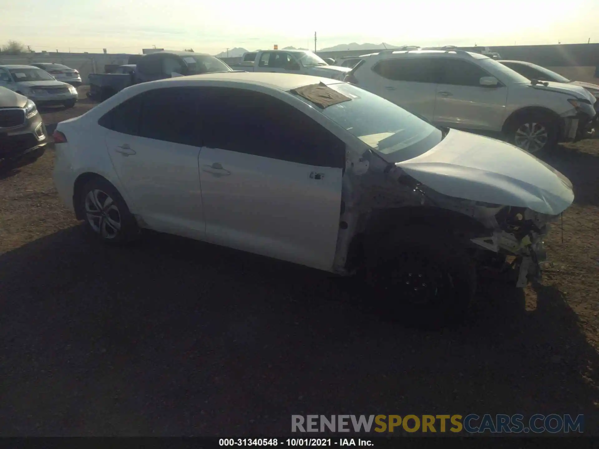 1 Photograph of a damaged car JTDEPRAE4LJ078067 TOYOTA COROLLA 2020