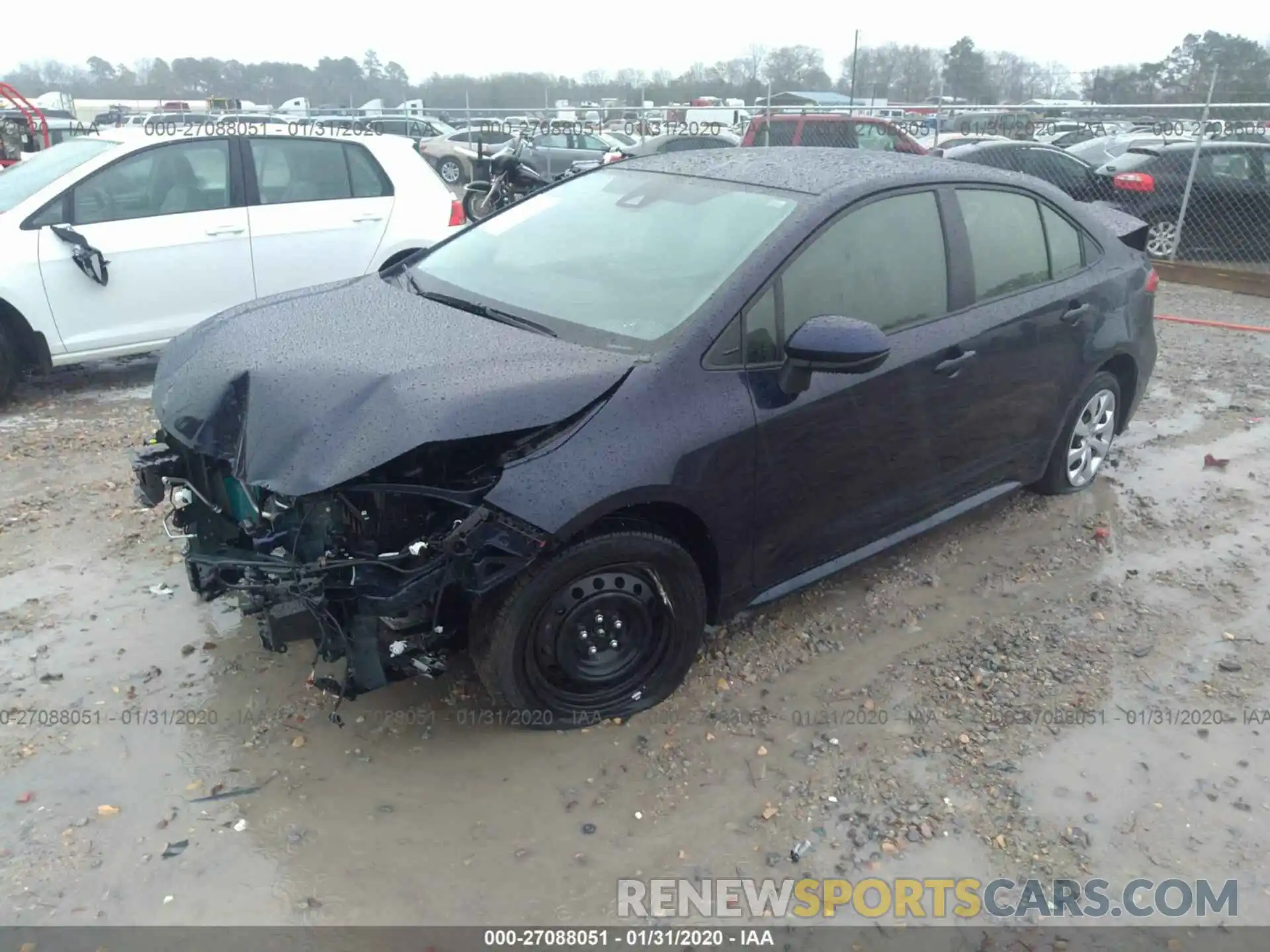 2 Photograph of a damaged car JTDEPRAE4LJ084791 TOYOTA COROLLA 2020