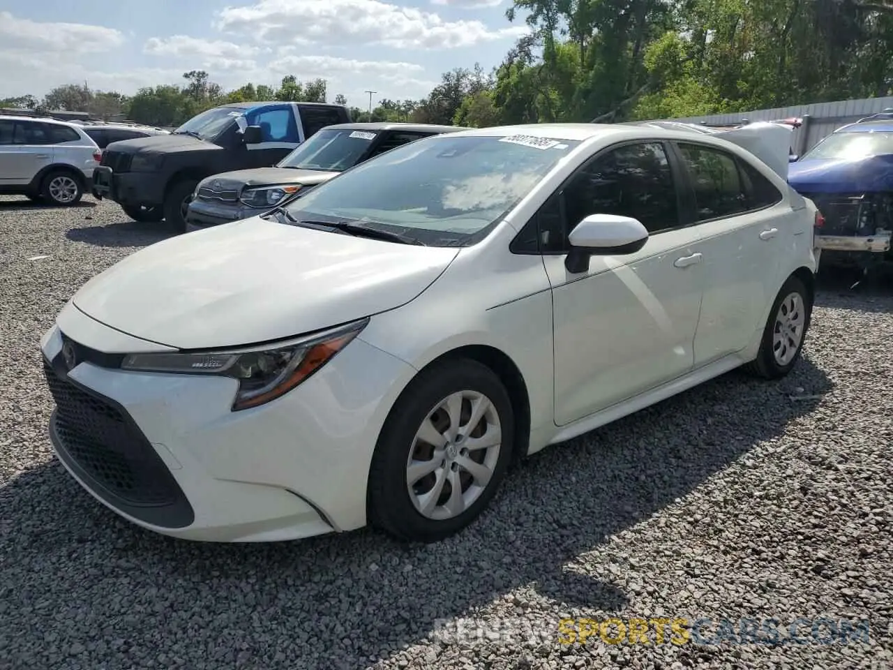 1 Photograph of a damaged car JTDEPRAE4LJ086525 TOYOTA COROLLA 2020