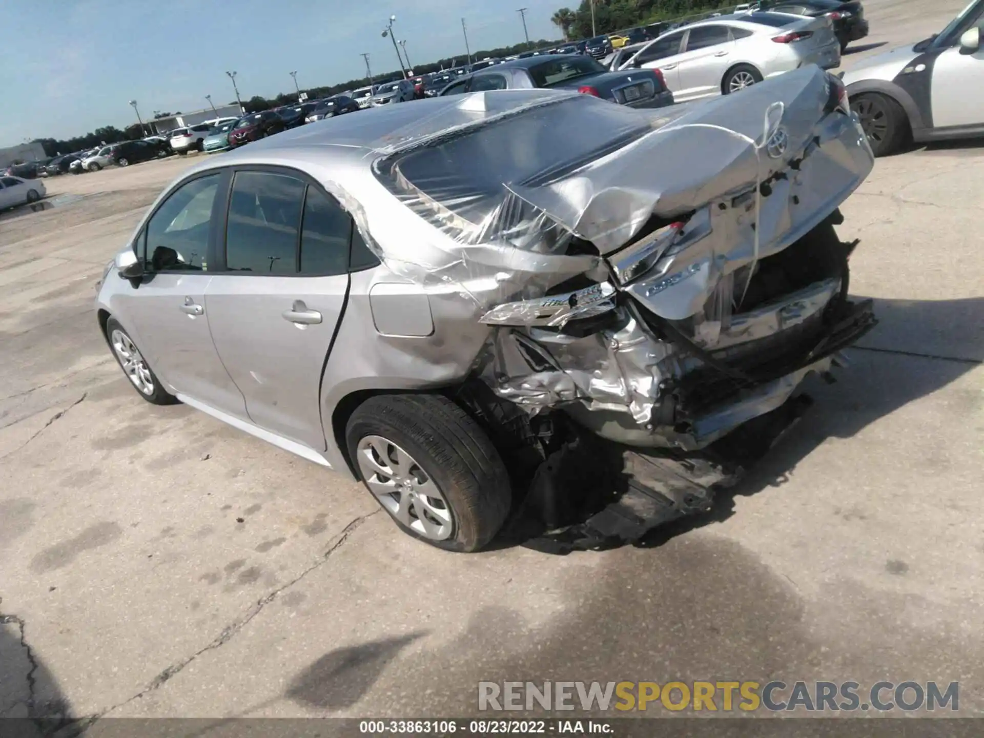 3 Photograph of a damaged car JTDEPRAE4LJ089487 TOYOTA COROLLA 2020