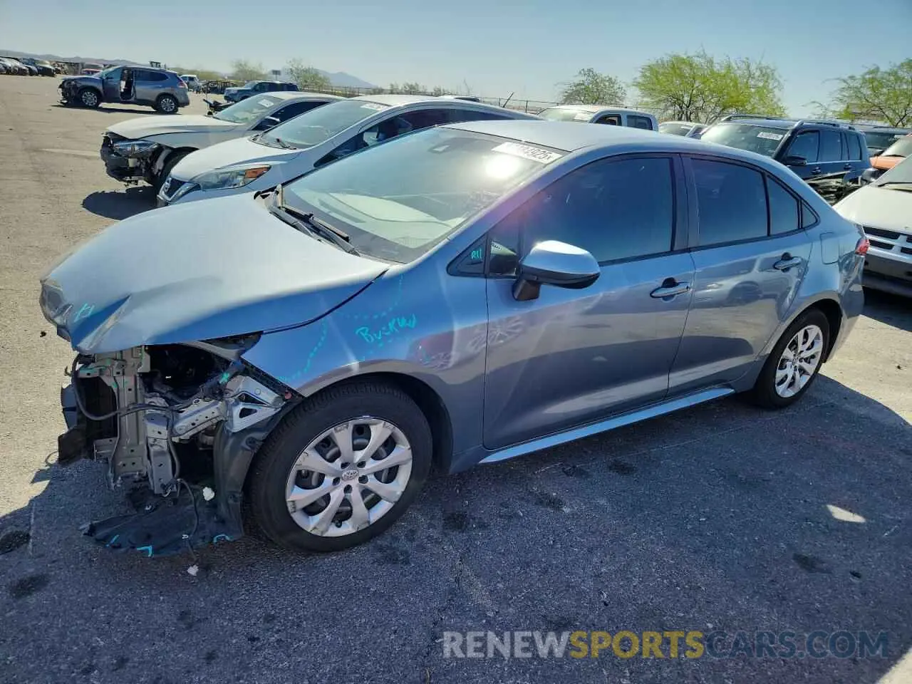 1 Photograph of a damaged car JTDEPRAE4LJ090994 TOYOTA COROLLA 2020