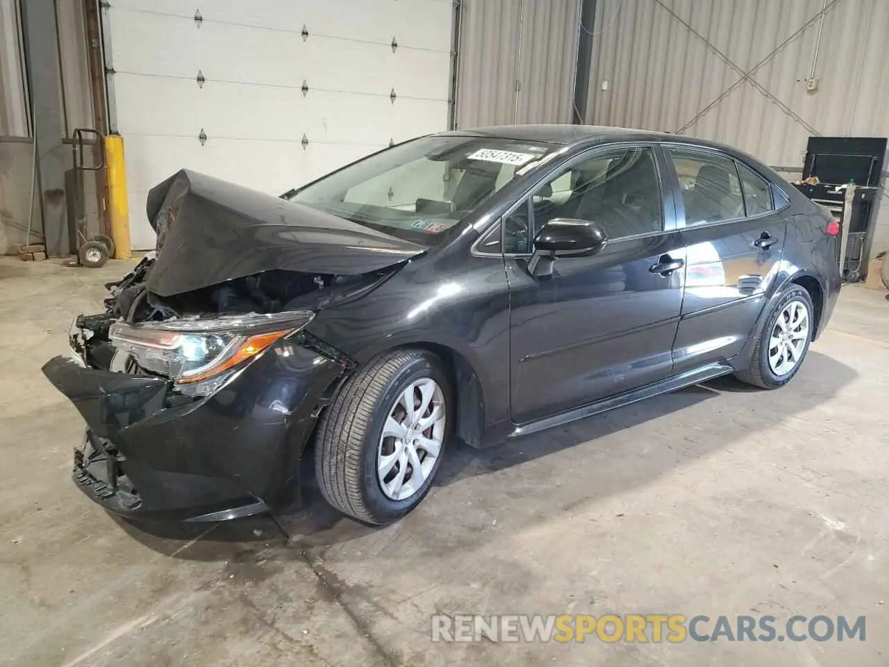 1 Photograph of a damaged car JTDEPRAE4LJ091563 TOYOTA COROLLA 2020