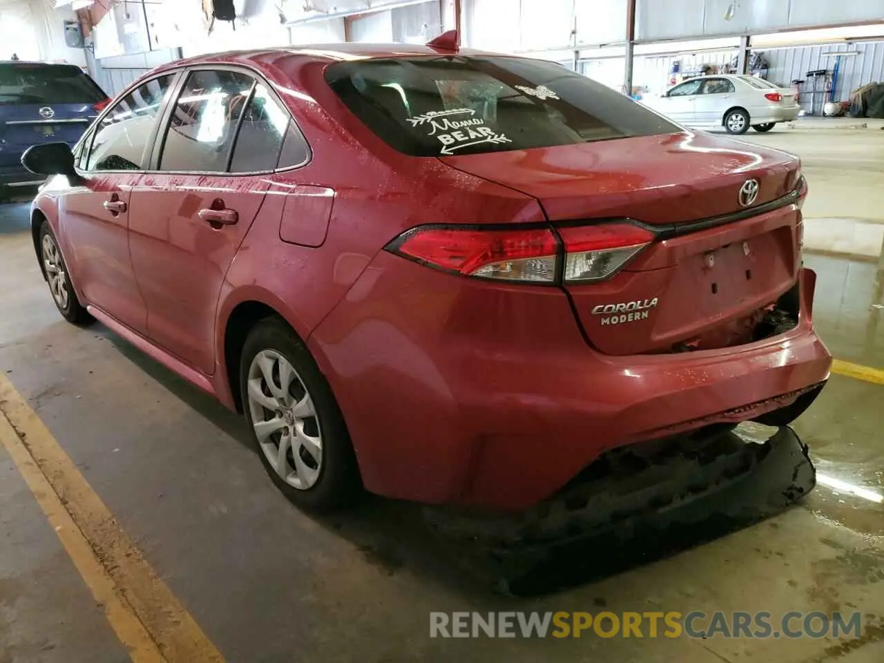 3 Photograph of a damaged car JTDEPRAE4LJ101055 TOYOTA COROLLA 2020
