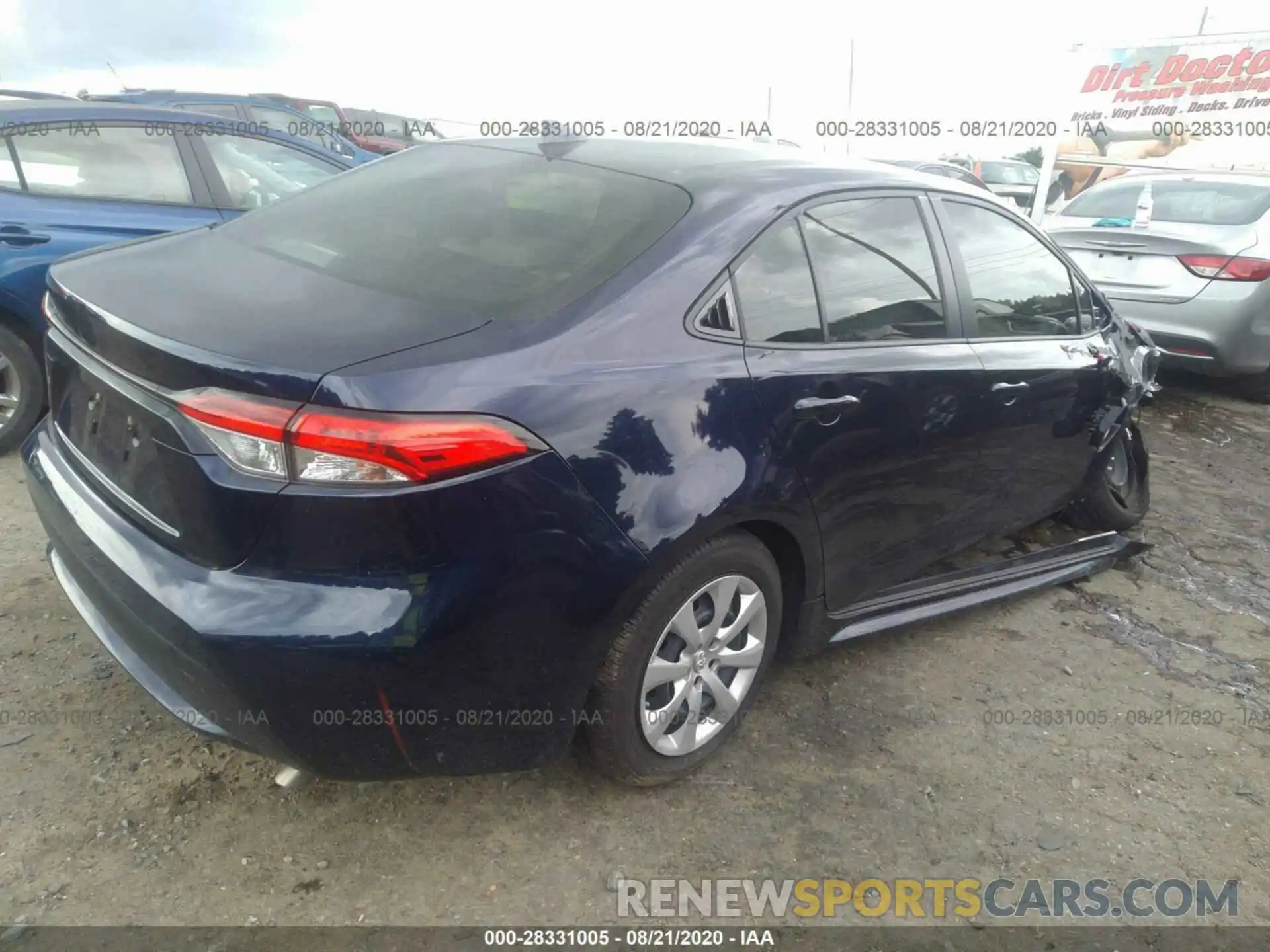 4 Photograph of a damaged car JTDEPRAE4LJ102836 TOYOTA COROLLA 2020