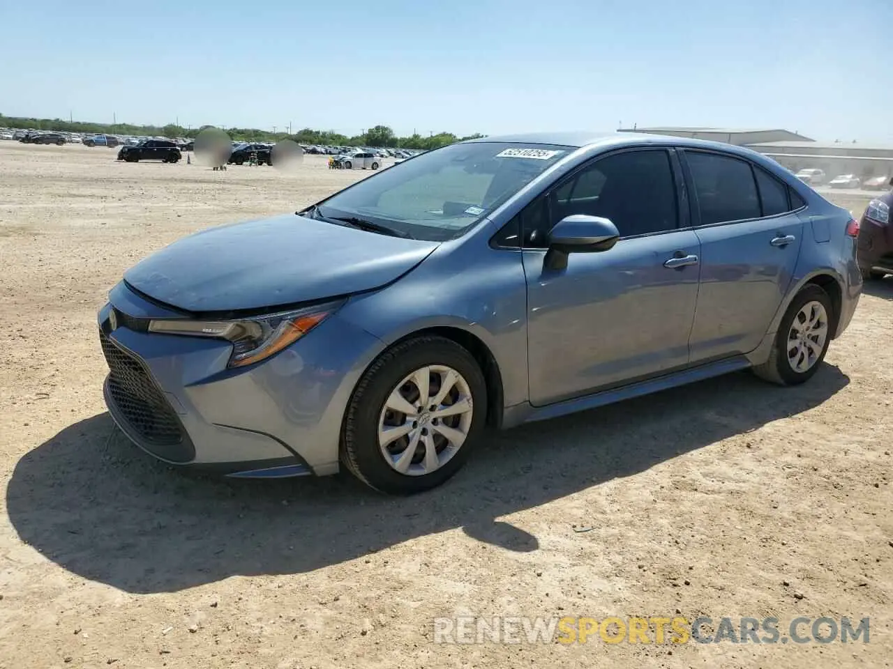 1 Photograph of a damaged car JTDEPRAE4LJ113402 TOYOTA COROLLA 2020