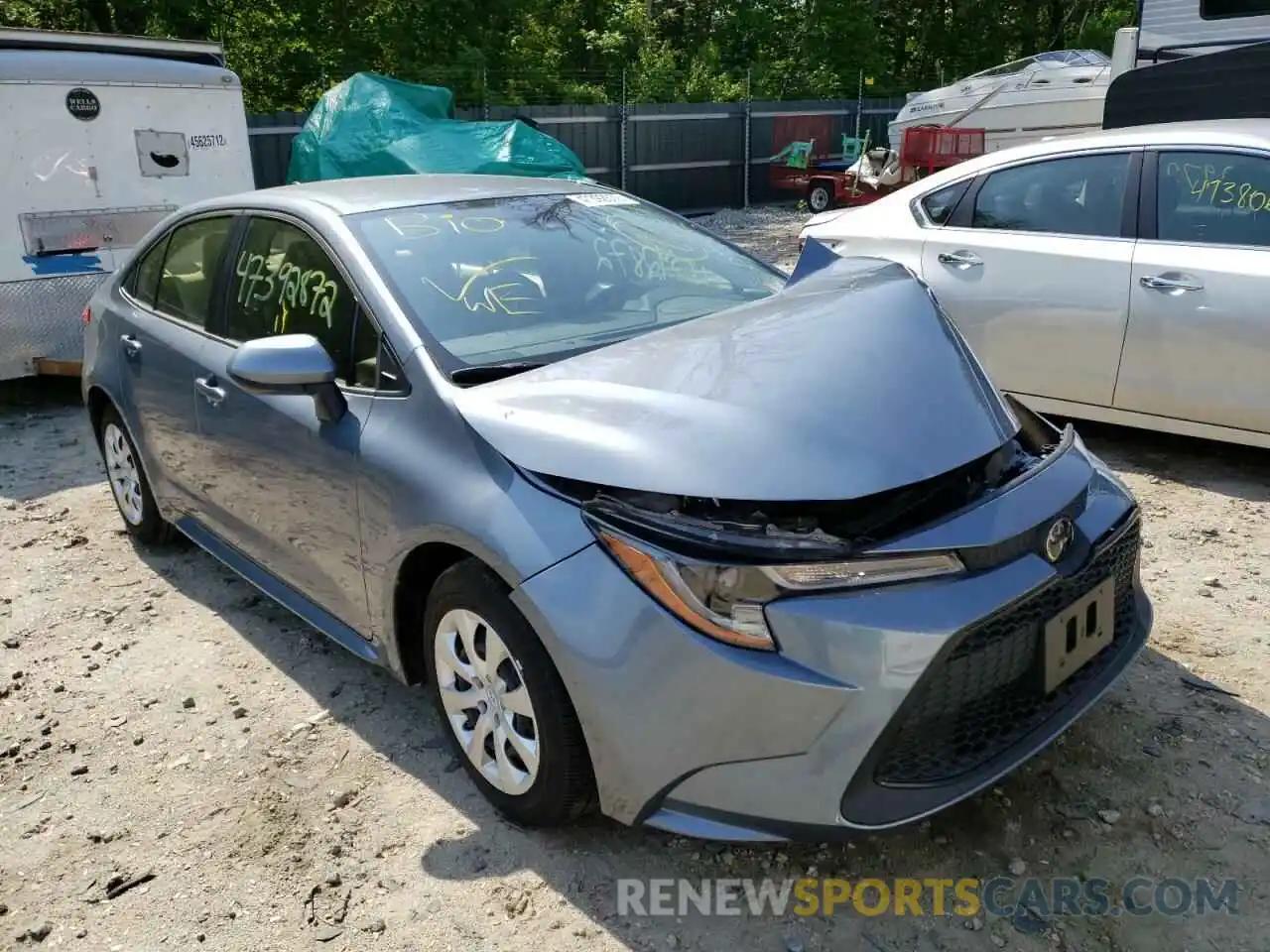 1 Photograph of a damaged car JTDEPRAE4LJ116851 TOYOTA COROLLA 2020