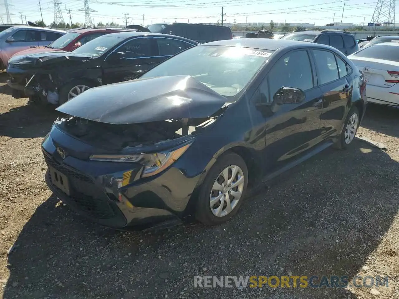 1 Photograph of a damaged car JTDEPRAE4LJ117191 TOYOTA COROLLA 2020