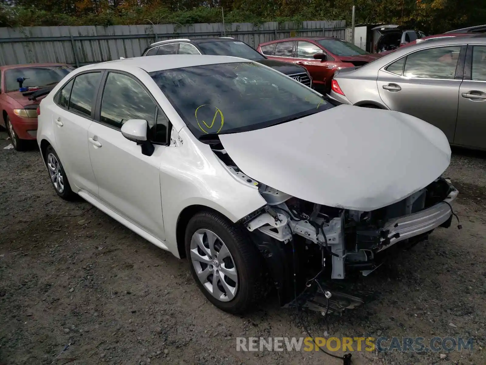 1 Photograph of a damaged car JTDEPRAE5LJ001725 TOYOTA COROLLA 2020