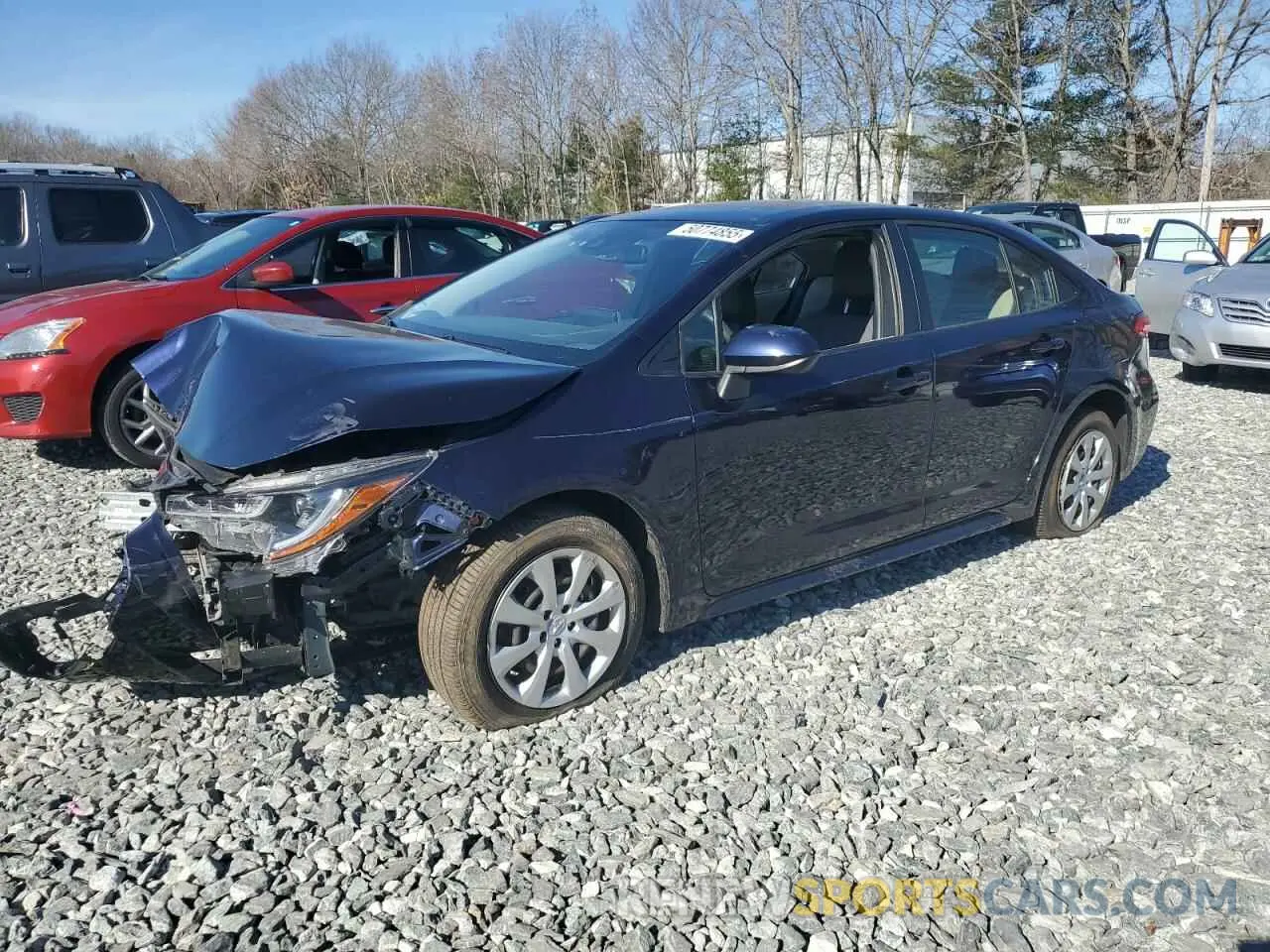 1 Photograph of a damaged car JTDEPRAE5LJ007086 TOYOTA COROLLA 2020