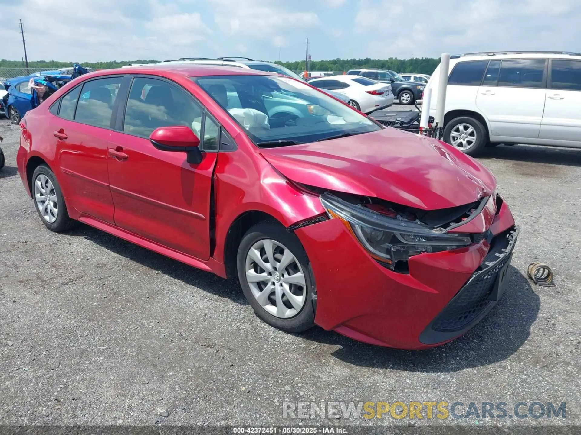 1 Photograph of a damaged car JTDEPRAE5LJ011820 TOYOTA COROLLA 2020