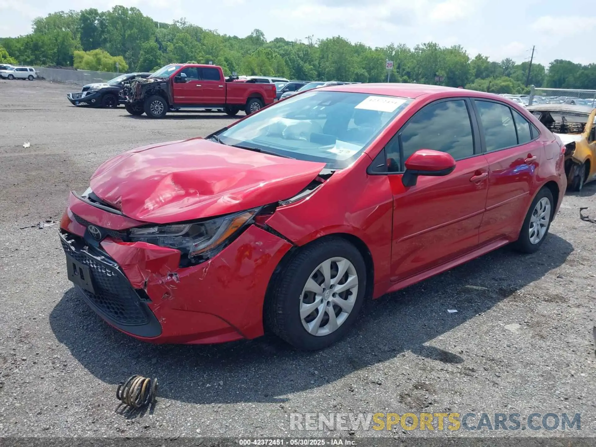 2 Photograph of a damaged car JTDEPRAE5LJ011820 TOYOTA COROLLA 2020