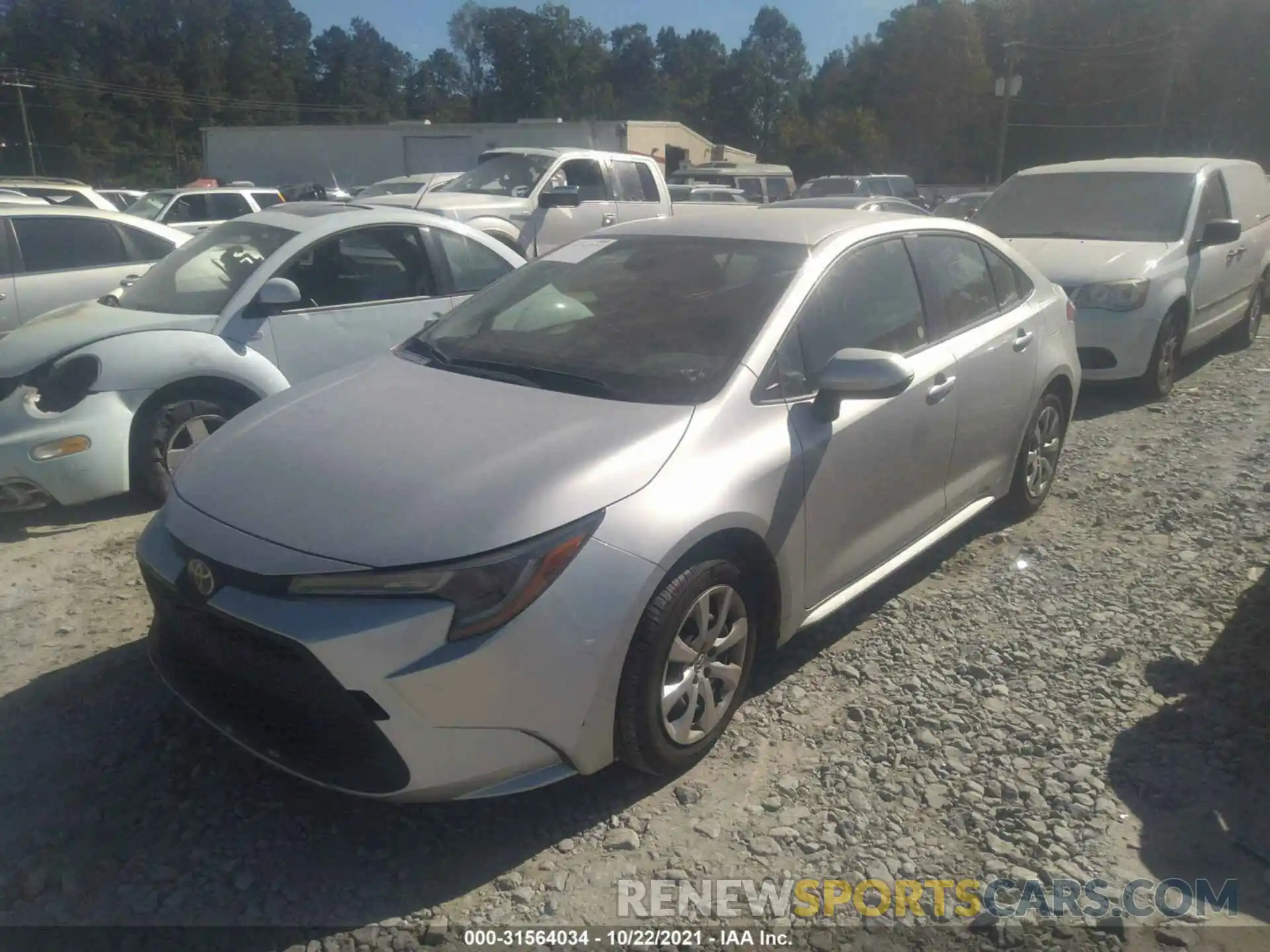 2 Photograph of a damaged car JTDEPRAE5LJ026754 TOYOTA COROLLA 2020