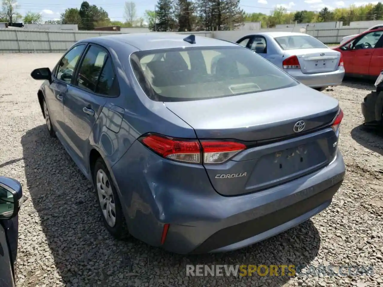 3 Photograph of a damaged car JTDEPRAE5LJ043084 TOYOTA COROLLA 2020