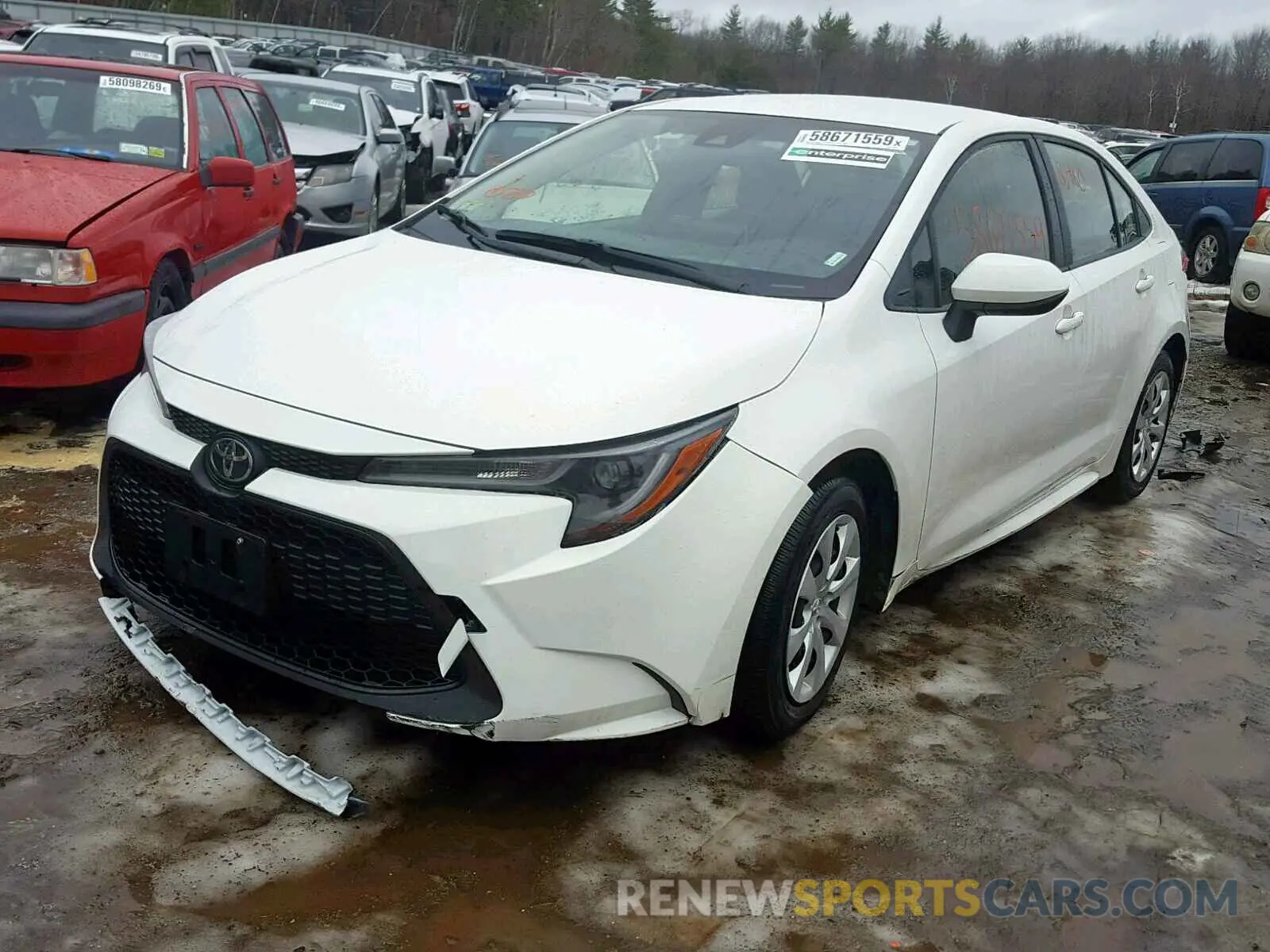 2 Photograph of a damaged car JTDEPRAE5LJ043845 TOYOTA COROLLA 2020