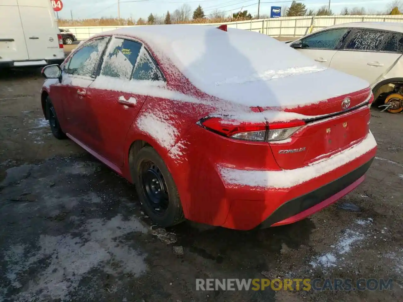 3 Photograph of a damaged car JTDEPRAE5LJ043926 TOYOTA COROLLA 2020