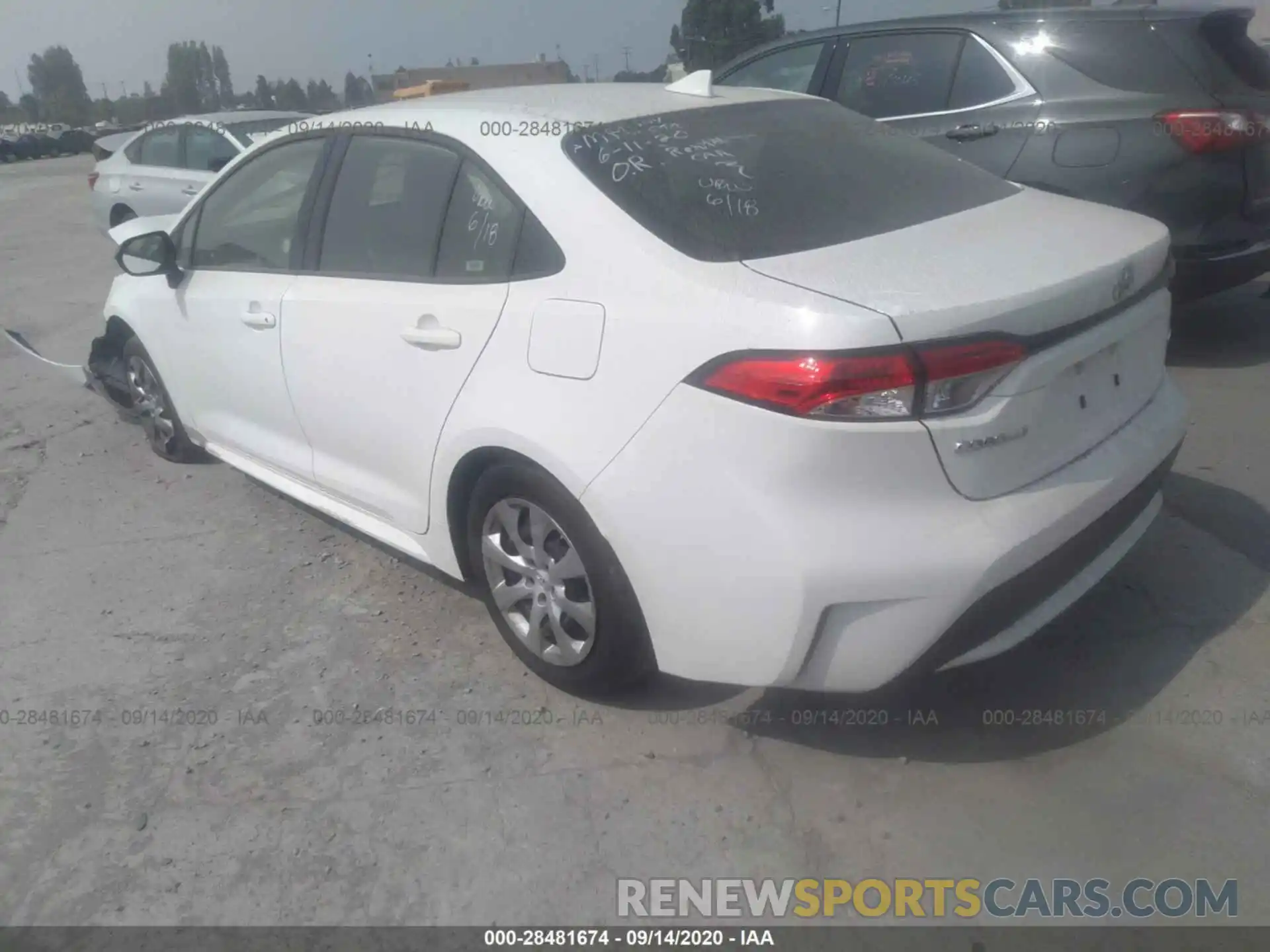 3 Photograph of a damaged car JTDEPRAE5LJ044929 TOYOTA COROLLA 2020