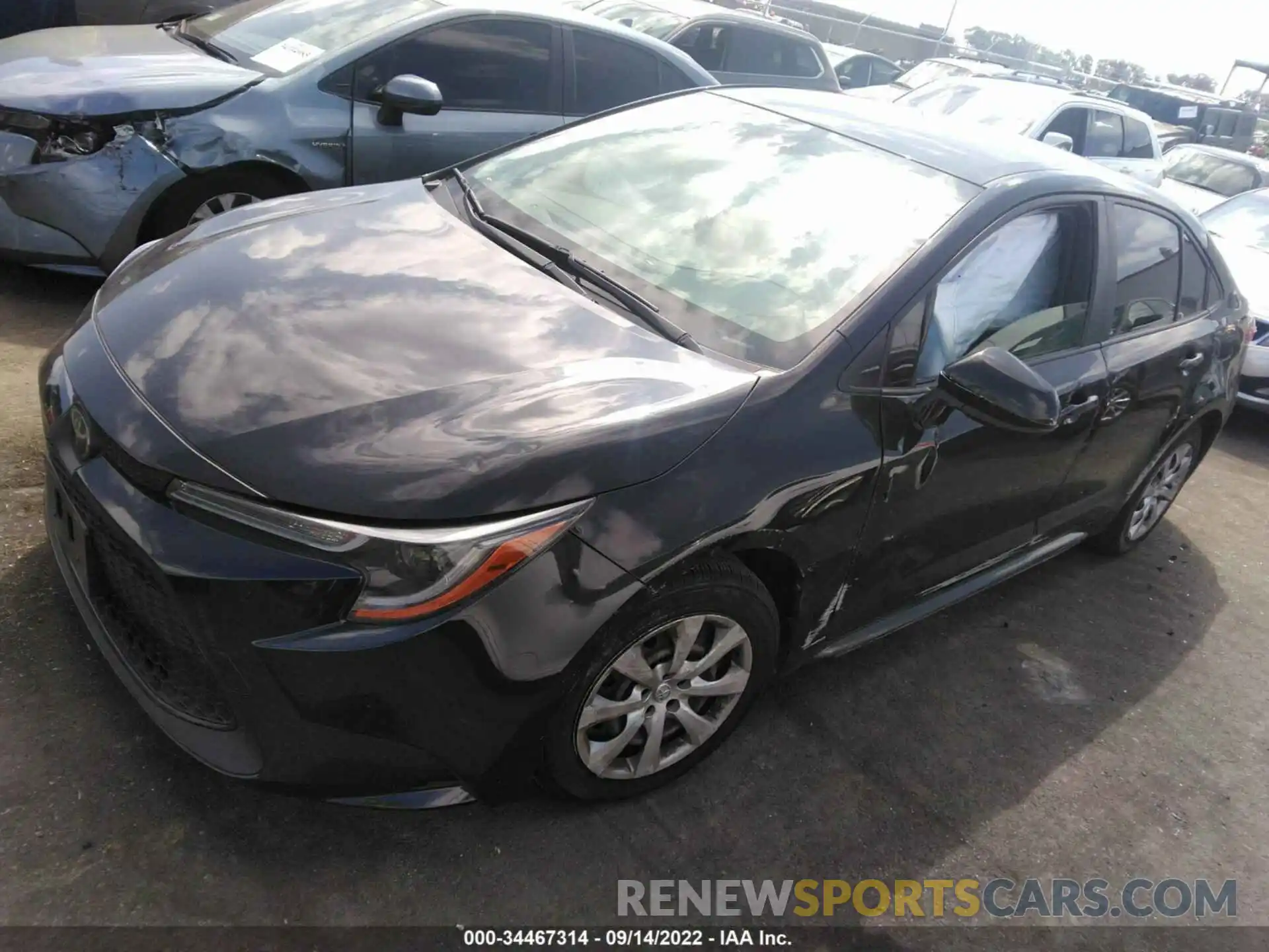 2 Photograph of a damaged car JTDEPRAE5LJ064873 TOYOTA COROLLA 2020