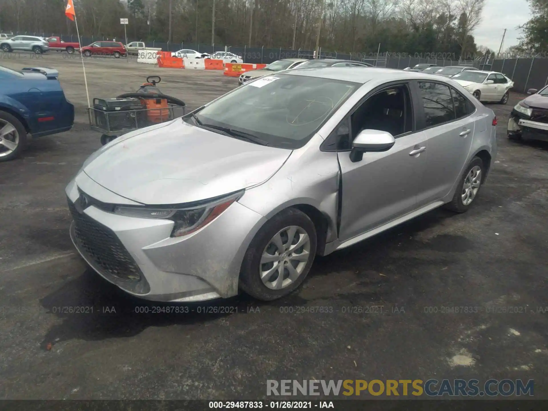 2 Photograph of a damaged car JTDEPRAE5LJ075016 TOYOTA COROLLA 2020