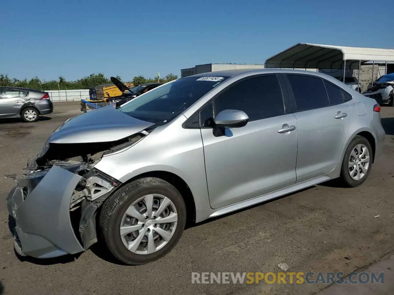 1 Photograph of a damaged car JTDEPRAE5LJ079213 TOYOTA COROLLA 2020
