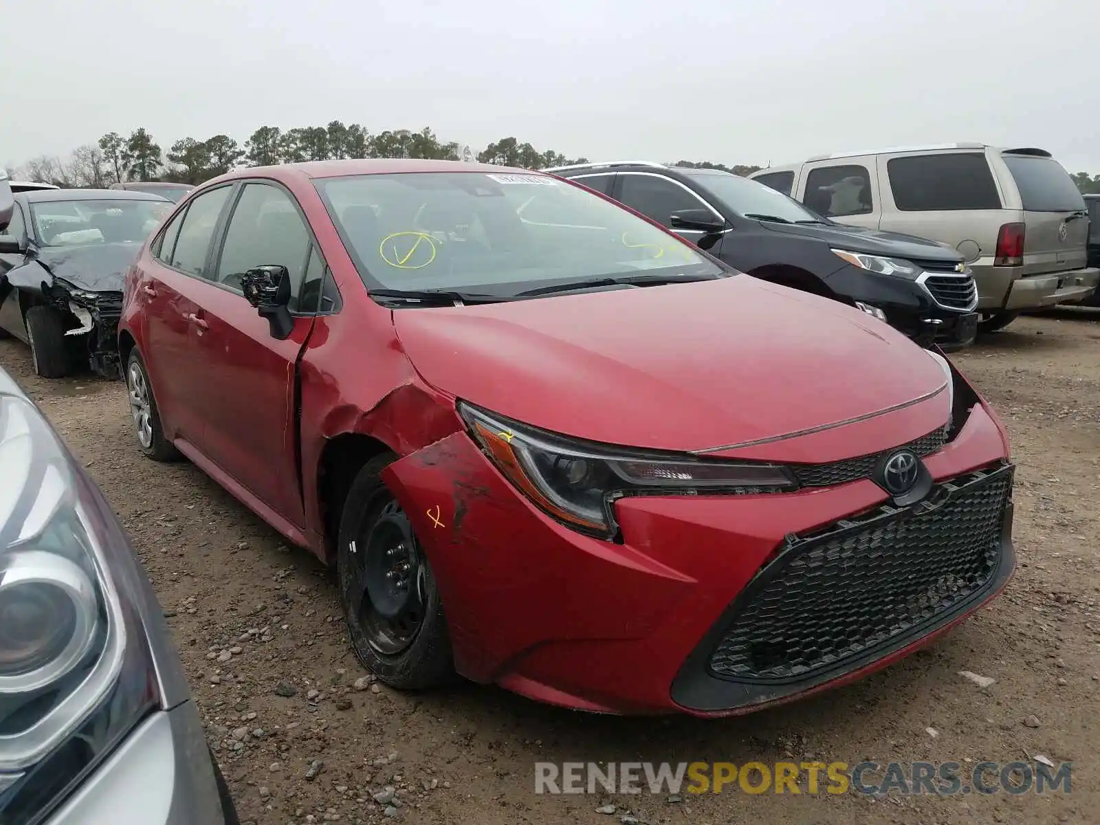 1 Photograph of a damaged car JTDEPRAE5LJ084203 TOYOTA COROLLA 2020